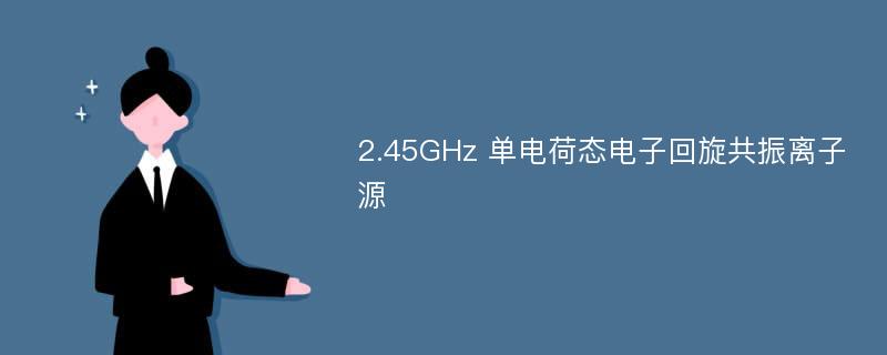 2.45GHz 单电荷态电子回旋共振离子源