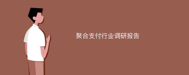 聚合支付行业调研报告